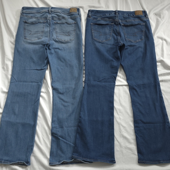American Eagle Outfitters Blue Boot Cut Jeans Classic Denim - Picture 2 of 14